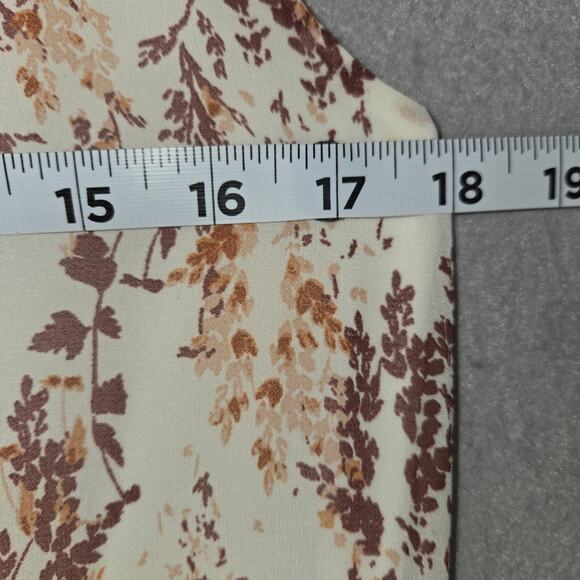 Drew Women XS Maxi Dress Floral Leaves Keyhole Tiered Flowy Vacation Boho Hippie - Picture 9 of 13